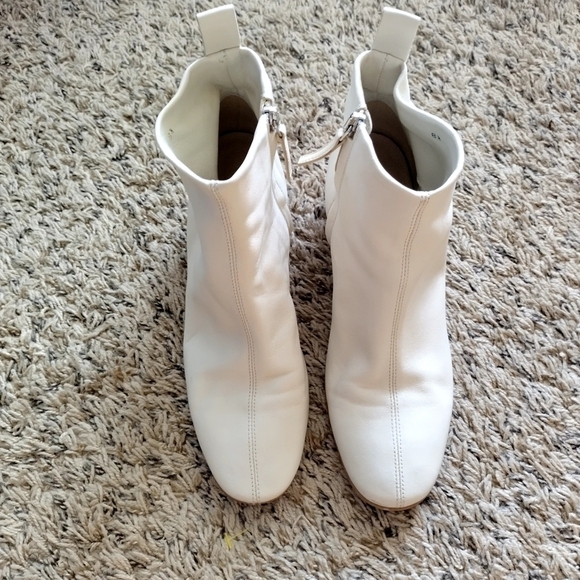 Everlane the day boot butter soft white leather side zip ankle boots sz 8,5 - Picture 4 of 10